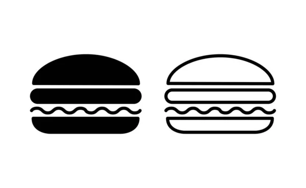 Burger Icon Vector Web Mobile App Burger Sign Symbol Hamburger — Stock Vector