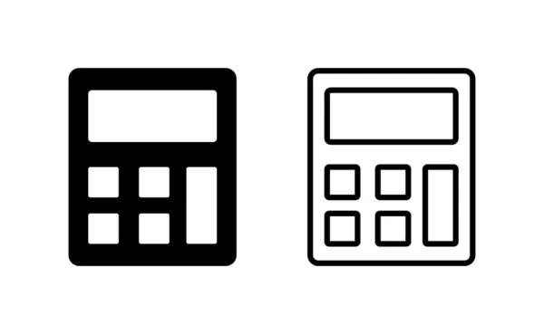 Calculator Icon Vector Web Mobile App Accounting Calculator Sign Symbol — 스톡 벡터