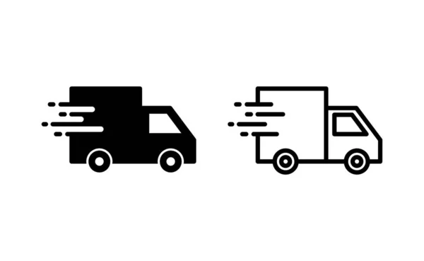 Delivery Truck Icon Vector Web Mobile App Delivery Truck Sign — ストックベクタ