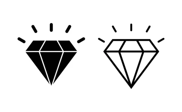 Diamond Icon Vector Web Mobile App Diamond Gems Sign Symbol — Wektor stockowy