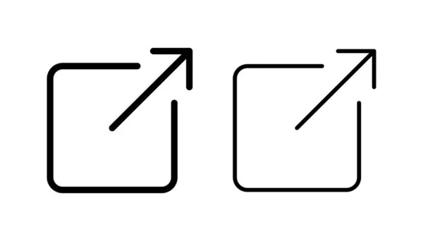 Вектор Значков Внешних Ссылок Веб Мобильного Приложения Знак Ссылки Символ — стоковый вектор