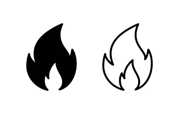 Fire Icon Vector Web Mobile App Fire Sign Symbol — ストックベクタ