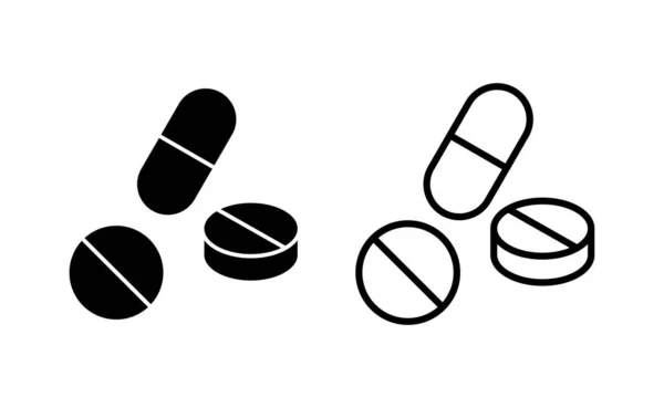 모바일 Pills 아이콘 아이콘 표지와 상징물 — 스톡 벡터