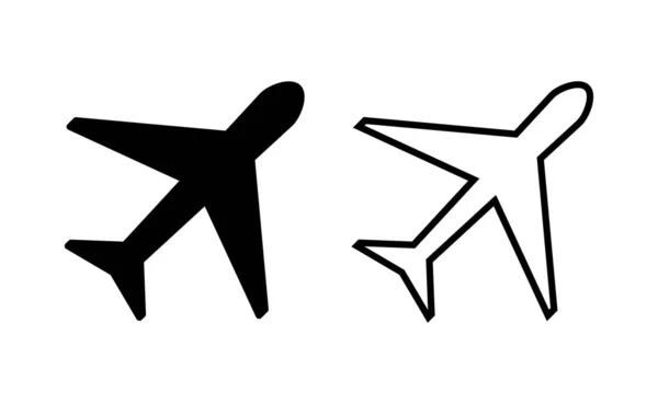 网页和移动应用程序的平面图标向量 飞机的标志和符号 飞行运输标志 旅行标志 — 图库矢量图片
