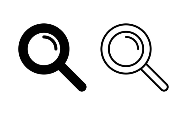 Вектор Значка Пошуку Веб Мобільного Додатку Пошук Збільшуючий Скляний Знак — стоковий вектор