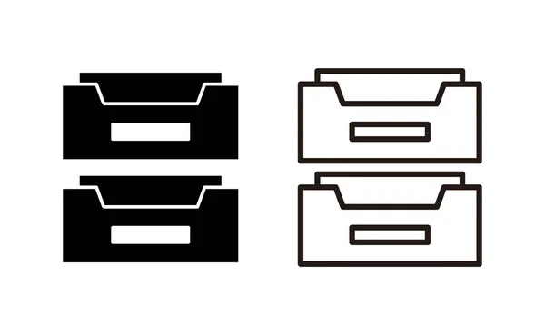 Symbolvektor Für Archivordner Für Web Und Mobile App Dokument Vektor — Stockvektor