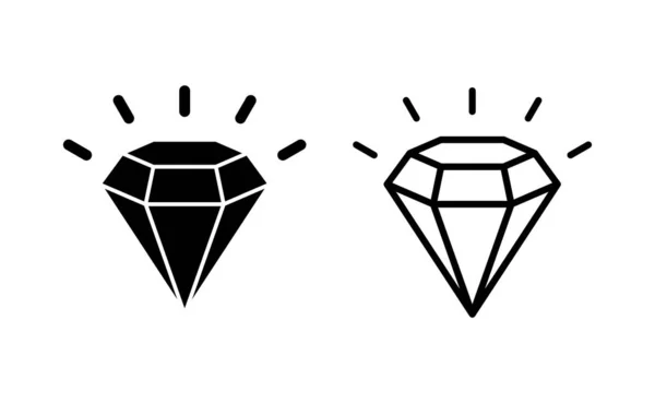 Diamond Icon Vector Web Mobile App Diamond Gems Sign Symbol — Archivo Imágenes Vectoriales