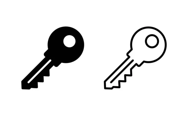 Webおよびモバイルアプリ用のキーアイコンベクトル 鍵の記号と記号 — ストックベクタ