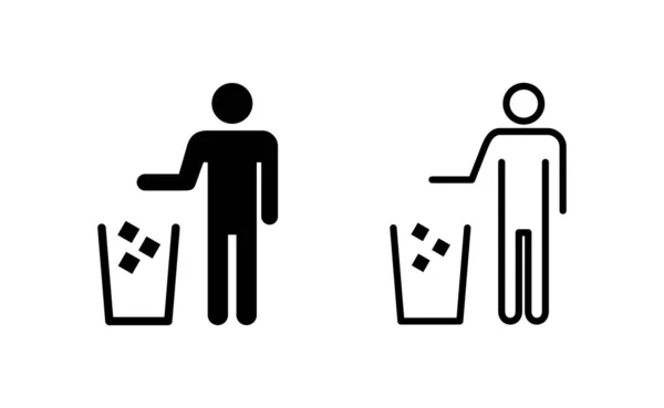 Trash Icon Vektor Für Web Und Mobile App Mülleimer Symbol — Stockvektor