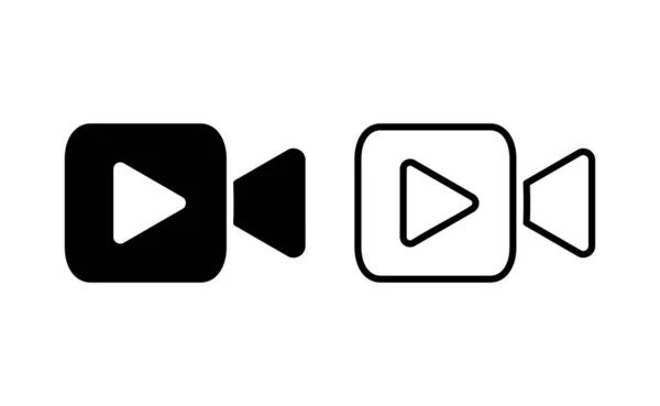 Video Icon Vektor Für Web Und Mobile App Videokamera Zeichen — Stockvektor