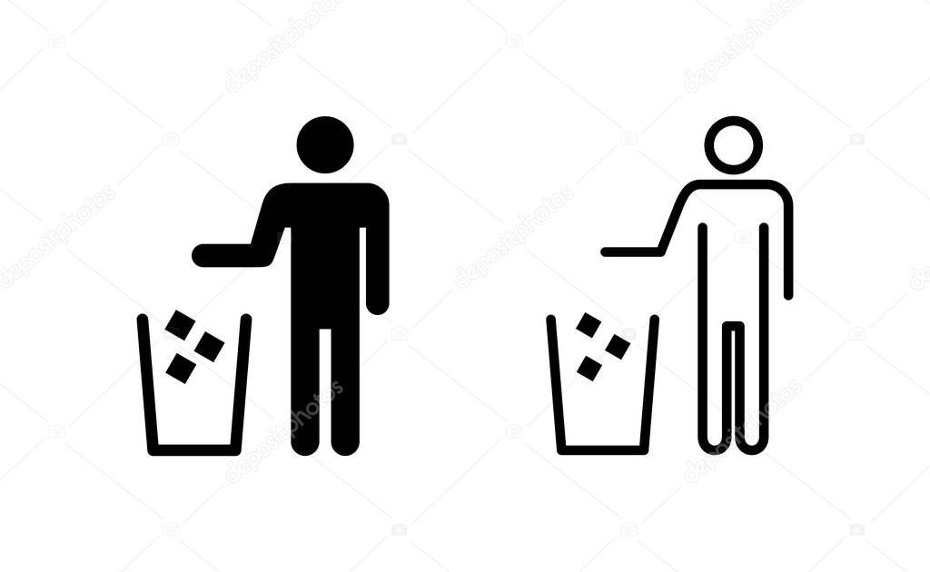 Trash icon vector for web and mobile app. trash can icon. delete sign and symbol.