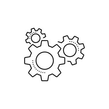 doğrusal üç vites ayarlandı. Entegrasyon ve üretkenlik, iş akışı ve uygulama, inşaat ve geliştirme kavramı. siyah basit çizgi tasarımı ögesi etkin süreç ve işletim