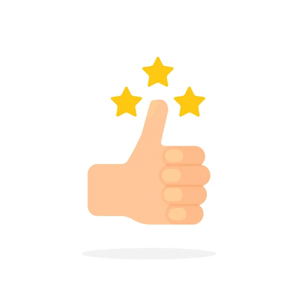 Reputation Customer Review Icon Thumb Concept Business Company Performance Cool — Stockvector
