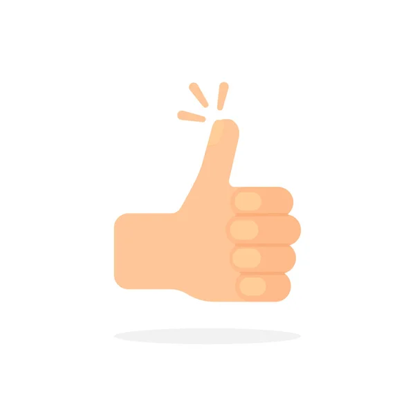 simple cartoon hand like thumb up icon. flat simple graphic design thumbup or ok logotype element for web isolated on white. concept of arm gesture for marketing and best seller or good trust deal