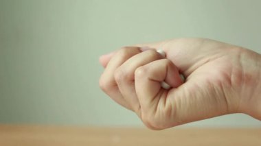 Woman holding pills in hand. Woman suicide by taking overdose medicines.Young woman is major depressive disorder.