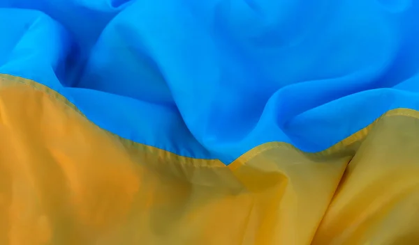 Прапор України Блакитно Жовтий Лежить Стиглий Пшениці Жовта Пшениця Україні — стокове фото