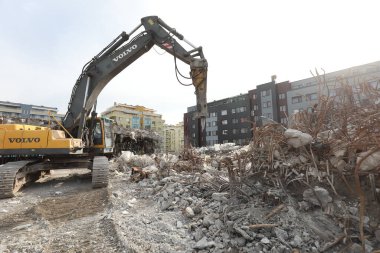 Sofya, Bulgaristan - 8 Kasım 2021: Sofya, Bulgaristan 'da Yıkım Binası