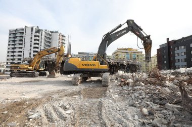 Sofya, Bulgaristan - 8 Kasım 2021: Sofya, Bulgaristan 'da Yıkım Binası