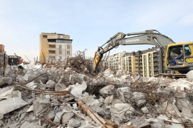 Sofya, Bulgaristan - 8 Kasım 2021: Sofya, Bulgaristan 'da Yıkım Binası