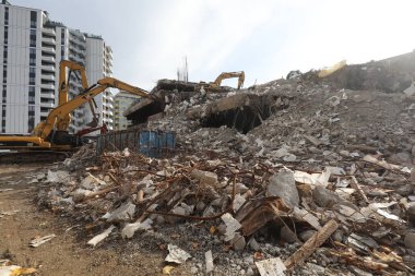 Sofya, Bulgaristan - 8 Kasım 2021: Sofya, Bulgaristan 'da Yıkım Binası