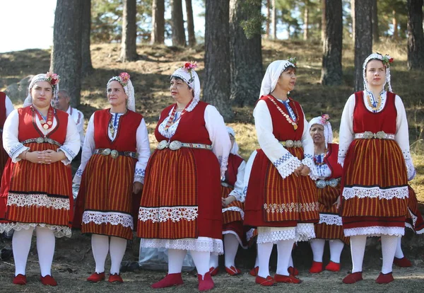 Koprivshtica Bulgaria August 2022 People Traditional Folk Costume National Folklore — Foto de Stock