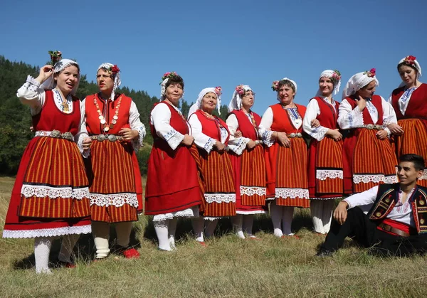 Koprivshtica Bulgaria August 2022 People Traditional Folk Costume National Folklore —  Fotos de Stock