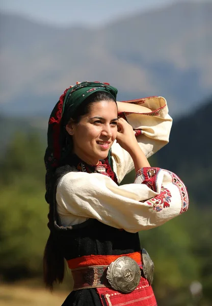 Koprivshtica Bulgaria August 2022 People Traditional Folk Costume National Folklore — Foto Stock