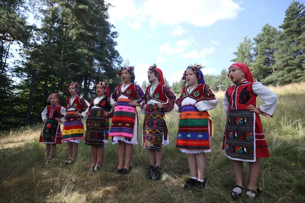 Koprivshtica Bulgaria August 2022 People Traditional Folk Costume National Folklore — Stok fotoğraf