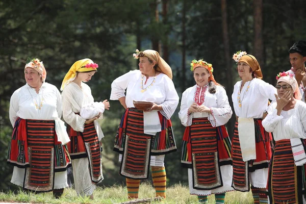 Koprivshtica Bulgaria August 2022 People Traditional Folk Costume National Folklore — Zdjęcie stockowe