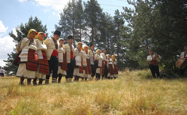 Koprivshtica Bulgaria August 2022 People Traditional Folk Costume National Folklore —  Fotos de Stock