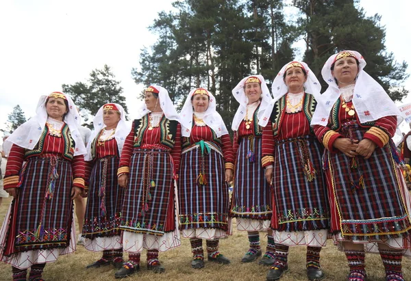 Koprivshtica Bulgaria August 2022 People Traditional Folk Costume National Folklore — Foto de Stock