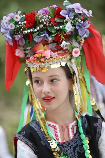 Koprivshtica Bulgaria August 2022 People Traditional Folk Costume National Folklore — Zdjęcie stockowe