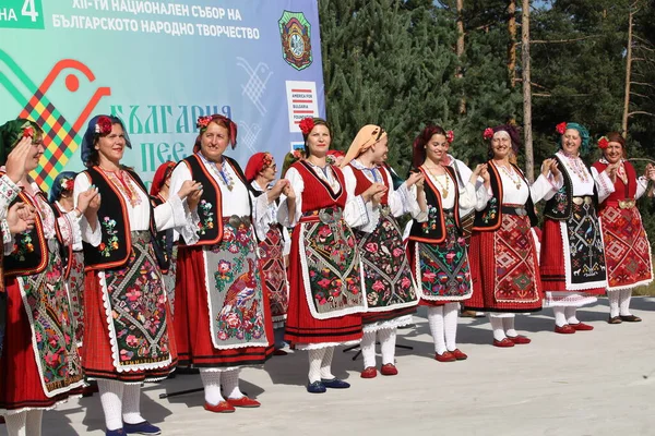 Koprivshtica Bulgaria August 2022 People Traditional Folk Costume National Folklore — Foto de Stock