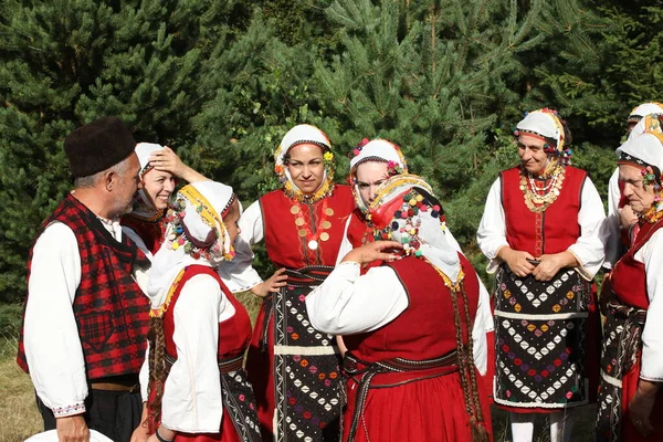 Koprivshtica Bulgaria August 2022 People Traditional Folk Costume National Folklore — Stok fotoğraf