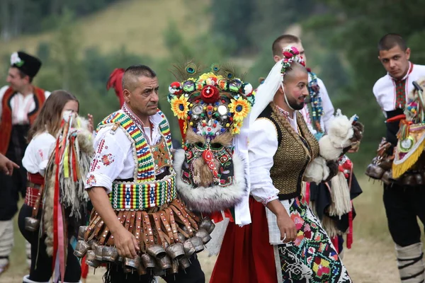 Koprivshtica Bulgaria August 2022 People Traditional Folk Costume National Folklore — Foto de Stock