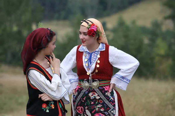 Koprivshtica Bulgaria August 2022 People Traditional Folk Costume National Folklore — Zdjęcie stockowe