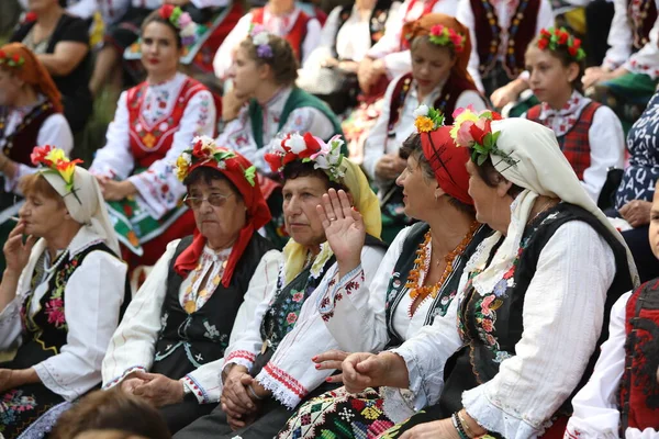 Koprivshtica Bulgaria August 2022 People Traditional Folk Costume National Folklore —  Fotos de Stock