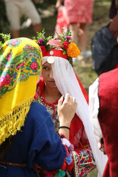 Koprivshtica Bulgaria August 2022 People Traditional Folk Costume National Folklore — Photo