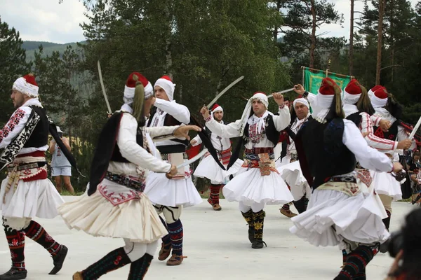Koprivshtica Bulgaria August 2022 People Traditional Folk Costume National Folklore — Stock Photo, Image