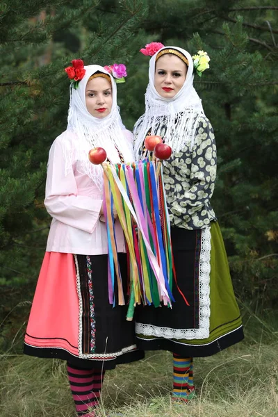 Koprivshtica Bulgaria August 2022 People Traditional Folk Costume National Folklore — Stock Photo, Image