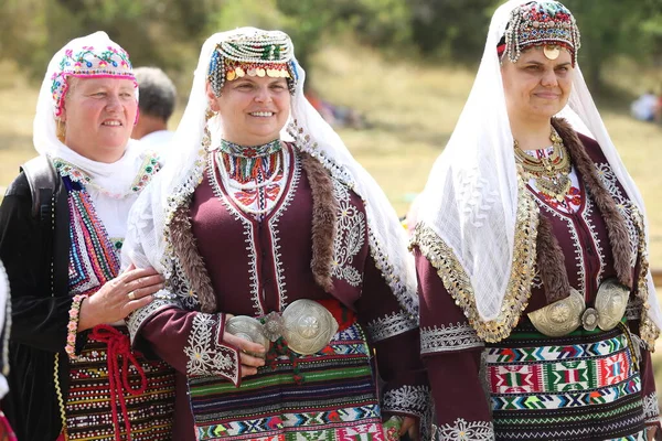 Koprivshtica Bulgaria August 2022 People Traditional Folk Costume National Folklore — Fotografia de Stock