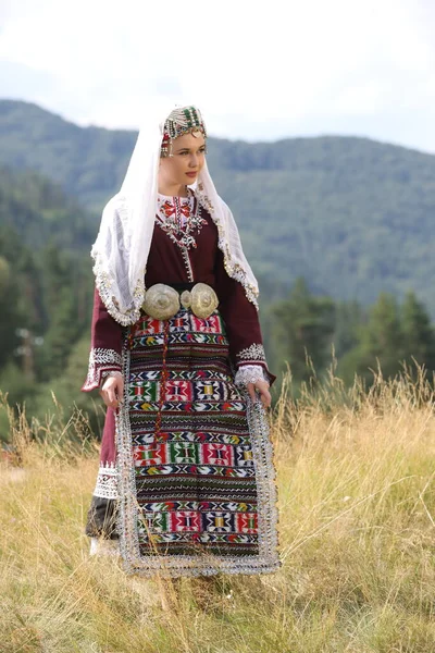 Koprivshtica Bulgaria August 2022 People Traditional Folk Costume National Folklore — Foto de Stock