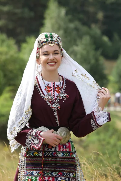 Koprivshtica Bulgaria August 2022 People Traditional Folk Costume National Folklore — Zdjęcie stockowe