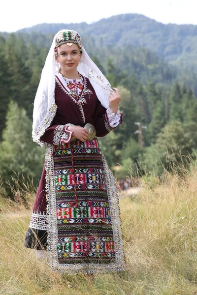 Koprivshtica Bulgaria August 2022 People Traditional Folk Costume National Folklore — Zdjęcie stockowe