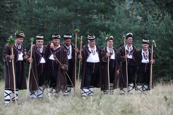 Koprivshtica Bulgaria August 2022 People Traditional Folk Costume National Folklore Royalty Free Stock Fotografie