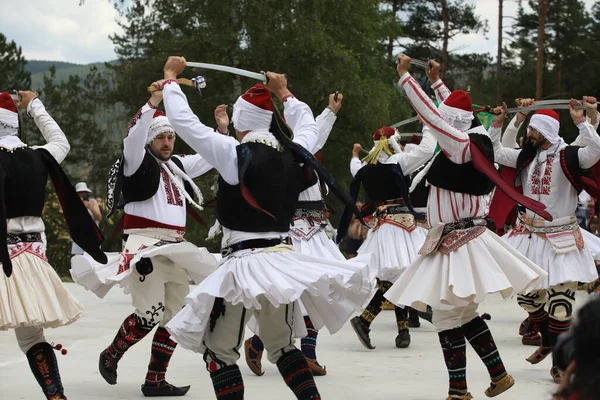 Koprivshtica Bulgaria August 2022 People Traditional Folk Costume National Folklore ストック画像