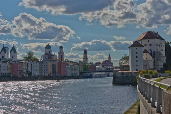 パサウ 旧市街からの眺め バイエルン州 ドイツ ヨーロッパ — ストック写真