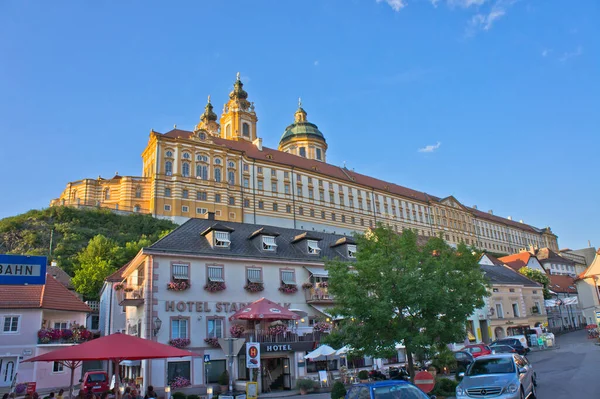 Мелк Вид Старый Город Австрия Европа — стоковое фото