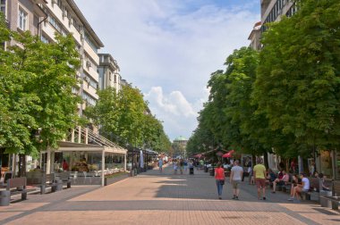 Sofya, Modern Kent Sokak Manzarası, Bulgaristan, Balkanlar, Avrupa