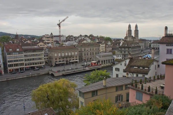 Zürich Altstadtblick See Schweiz Europa — Stockfoto